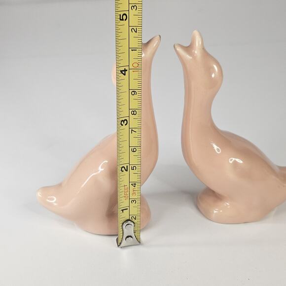 Vintage Caliente Pottery Pink Duck Figurine Set Retro Made In USA #303 Haldem CA - Picture 6 of 8